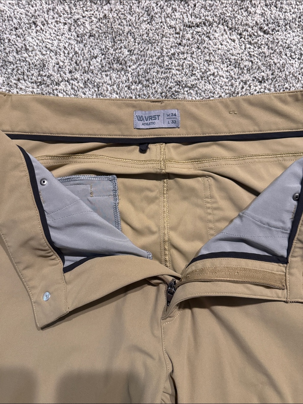 VRST Authentic Men’s Tan performance Pants – Classic Straight Fit